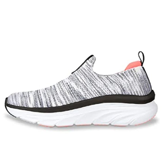 Skechers Women's Relaxed Fit: D'Lux Walker White/Black - Picture 2 of 3